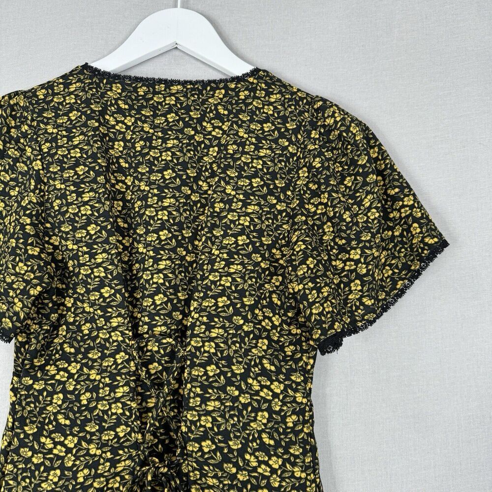 Urban Outfitters Women Dress Extra Small Black Newport Micro Floral Fairy Grunge - Picture 10 of 15
